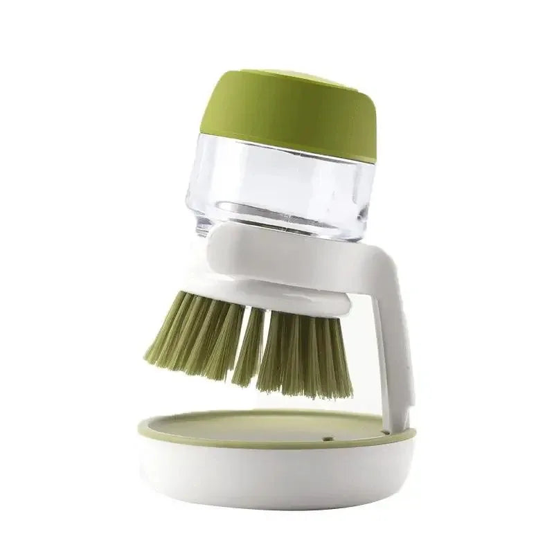 Soap Dispensing Dish Brush with Tray